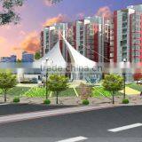 Tent Tensile Membrane Structure Canopy Landscape ETFE PVDF PTFE thumbnail-2