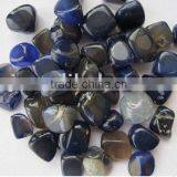 Natural Blue Agate Tumbled Stone