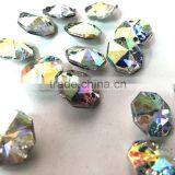 8mm Round Octagon 2 Holes Sew on Point Back Faced AB Shine Color Garment Trim Decorative Accessoires Buttons Acrylic Jewel Gems thumbnail-2
