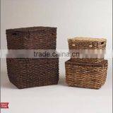 Water Hyacinth Basket . S/4. Brown Color thumbnail-1