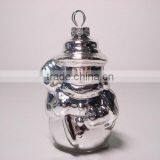 Sliver Place Card Holder - Hanging Glass Snowman Ornament