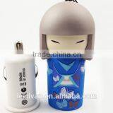 2 in 1 5V 2.1A Hangings Cartoon Monster Design Micro USB Car Charger thumbnail-6