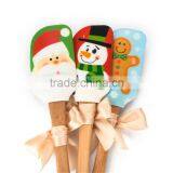 100% Food Grade Personalized Baking kitchen silicon Christmas pastry spatula kids silicone spatula