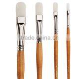 Nylon/synthetic Hair Painting Brush Set With Wood Handle
