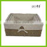 Natural Seagrass on Wire Frame Storage Basket thumbnail-1