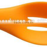 F01-7 Silicone Slotted Spoon, Silicone Slotted Soup Spoon With Wooden Handle thumbnail-5
