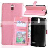 Cell Phone PU Leather Flip Card-slot Case for OnePlus 1 thumbnail-6