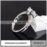 Personalized White Zircon Silver Ring Designs For Girl/Sterling Silver Ring thumbnail-3