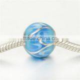 2016 Wholesale Bule Enamel 925 Silver Charm Bracelets AMLD001B thumbnail-4