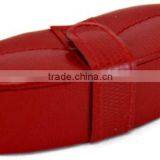 Boshiho Leather Red Lip Shaped Lipstick Case With Mirror thumbnail-1