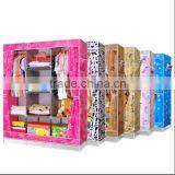 Bedroom Wardrobe Designs India Foldable Canvas Wardrobe With Cover (FH-CS0505 ) thumbnail-6