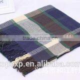 Unisex Knitted Check Tassels Acrylic Scarf thumbnail-5