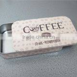 Rectangular Shape High Quality and Fashionable Slid Cover Coffee Packaging Box Coofee Can Coffee Tin Cans