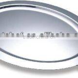 18-10 Stainless Steel Oval Mirror Tray With Handle