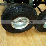 150 Kgs Big Foot Rolling Wooden All Terrain Red Wagon thumbnail-2