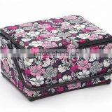 Floral Print Wooden Sewing Tool Box w/ Accessories thumbnail-1