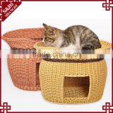 Latest Wicker Hand Made Cat Pet Product Two-tier Cat Beds Wholesale thumbnail-1