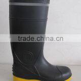 Steel Toe and Steel Plate Protetive Construction Rain Boots With Reflective Strip thumbnail-2
