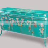 Vintage Wood Carved Buffet Cabinets With Hand Painted,Exquisite Seasell Mosaic Sideboard, Classical Cupboard For Home Decoration thumbnail-1