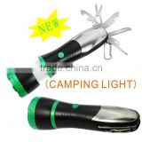 Emergency multi tool with high power camping light