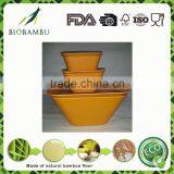 Manufacturer Supply Compostable Bright Colored Dinnerware Made of Bamboo
