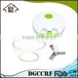 NBRSC As Seen on TV Powerful Manual Pulling Food Chopper Hand Held Vegetable Chopper Mincer Blender With Bowl thumbnail-3