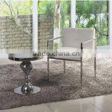 B8002 Stainless Steel Legs pu Leather Covers Dining Room Chair With Arms thumbnail-4