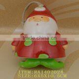 Hot Sale Santa Shape Ceramic Hanging Figurine for Christmas Decoration thumbnail-1