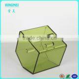 KINGMEI Hexagon Hang Acrylic Red Tissue Holder Box Cover Clear Plexiglass Tissue Box Wholesale thumbnail-4