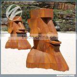 Antique Surface Finished Corten Steel Abstract Figure Sculpture thumbnail-1