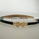 Wholesale Colourful Flower Pattern Buckle Sex Women Lady Thin PU Waist Belt thumbnail-5