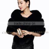 CX-B-133C Elegant 100% Real Fox Fur Cape And Stole Women Fur Shawl For Evening Dress thumbnail-2