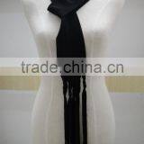 The Latest Italy Designer Hot Lady Men Black Braided Velvet Scarf thumbnail-1