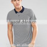 Latest design stripe jersey 100% cotton men polo shirt OEM/ODM service