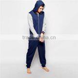 PA0041A Plain Adult Onesie Jumpsuit With Contrast Sleeve and Tipped Rib thumbnail-3
