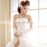2016 New Wedding Fashion Towel Diamond Korean Style Long Drag Tail Thin Brides Winter Wedding Dress thumbnail-5