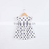 Children Boutique Summer Clothing Baby Girls White Big Polka Dot Ruffle Dress Party Wear thumbnail-2