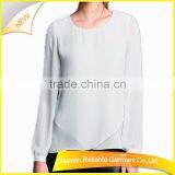 White Pure new model plain chiffon shirt