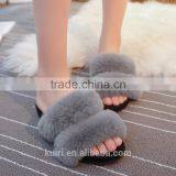 2017 Woman Rabbit Fur Slippers Fashion Casual Sandals Comfortable Lady Shoes Real Fur-10 thumbnail-5