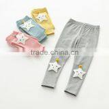S32846W Girls Leggings Good Quality Children Clothing Cute Appliqued Skinny Pencil Girls Pants thumbnail-1