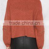 EY0853S 2016 Women Autumn Winter Long Sleeve Knitted Halter Pullover Sweater thumbnail-2