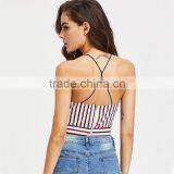 Bownot and Stripe Tank Top, Ladies Fashion New Design Clothing 2017 thumbnail-2