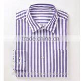 100% Cotton Long Sleeve Stripe Pattern Business Men Shirt thumbnail-1