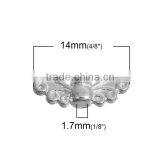 Zinc Based Alloy Spacer Beads Wing Silver Plated Carved thumbnail-2