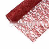 Organza Jewelry Gift Flower Wrapping Red Glitter 48cm,1Roll