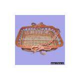 White Rattan Basket thumbnail-1