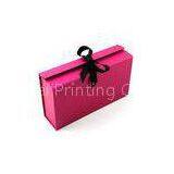 Red Ribbon Matt Lamination Recycled Cardboard Gift Boxes thumbnail-1