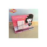 Smart cardboard counter display for cosmetic promotions