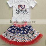 2017 Wholesale Children's Boutique Clothing Baby Clothes Girls Fall Plain Ruffle Outfits thumbnail-6