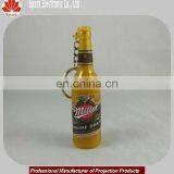 Plastic Logo Promotional Bottle Shape Keychain Beer Gifts